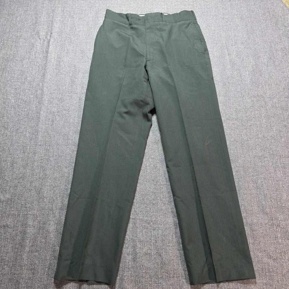 Vintage USA Army Trousers Mens Polyester Wool  AG 344 Class 3 32 x 30 Short